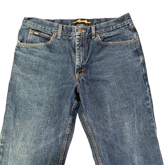 Mens Lee Blue Cotton Denim Boot Cut Regular Fit Work Utility Jeans Size 38x30 - Picture 5 of 16